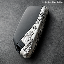 BMW Key Case 925 Sterling Silver Handmade Luxury Car Key Cover Engraved Edition