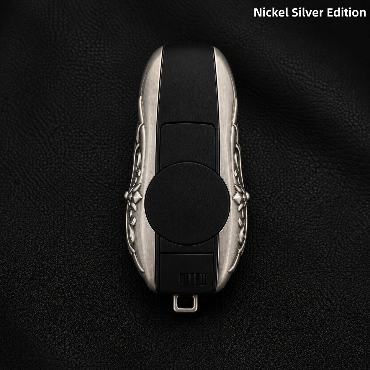 Porsche Macan 718 Key Shell Nickel Silver Edition Handmade Luxury Key Cover for Old Style Insert Key