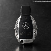 Mercedes-Benz 925 Sterling Silver Key Shell Luxury Handmade Key Cover for GLE GLS S-Class