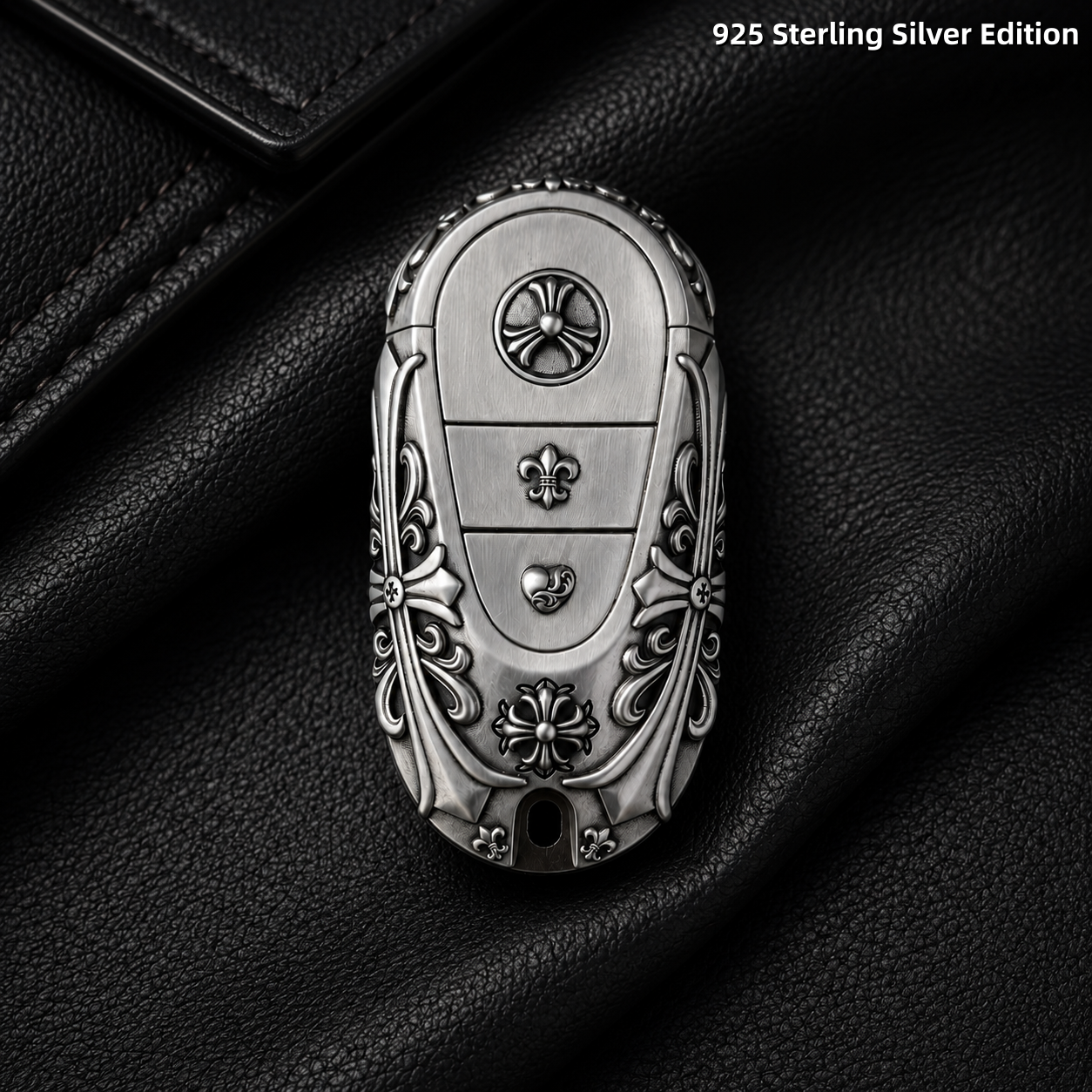 Mercedes-Benz 925 Sterling Silver Key Case Cover Handmade Luxury Car Key Shell for G-Class S-Class E-Class C-Class
