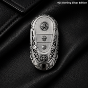 Mercedes-Benz 925 Sterling Silver Key Case Cover Handmade Luxury Car Key Shell for G-Class S-Class E-Class C-Class