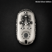 Mercedes-Benz Key Fob Cover Nickel Silver Edition Handmade Luxury Shell for S-Class E-Class G-Class AMG GT Key