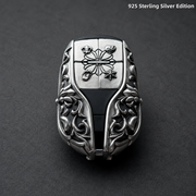 Maserati 925 Sterling Silver Key Case Handmade Engraved Luxury Car Key Cover