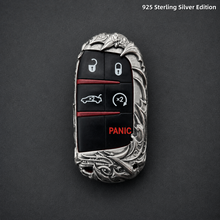 Dodge Challenger 925 Sterling Silver Key Shell Handcrafted Luxury Key Cover