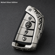 BMW Handcrafted  Blade Key Cover – White Copper Edition | Luxury Metal Key Shell for G Chassis