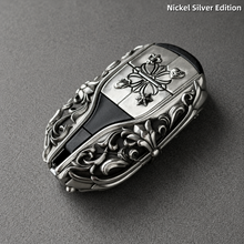 Maserati Nickel Silver Key Cover Luxury Engraved Car Key Shell Handmade Edition