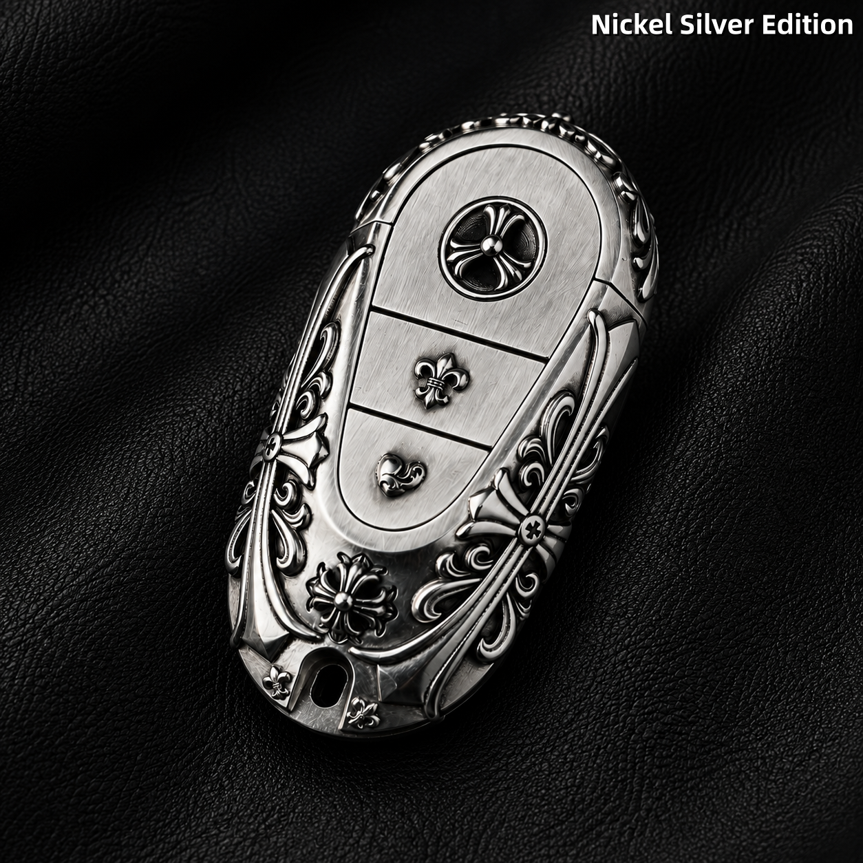 Mercedes-Benz Key Fob Cover Nickel Silver Edition Handmade Luxury Shell for S-Class E-Class G-Class AMG GT Key