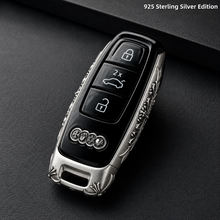 Audi Key Case 925 Sterling Silver Edition Luxury Car Key Cover Handmade Metal Shell Premium Key Protector