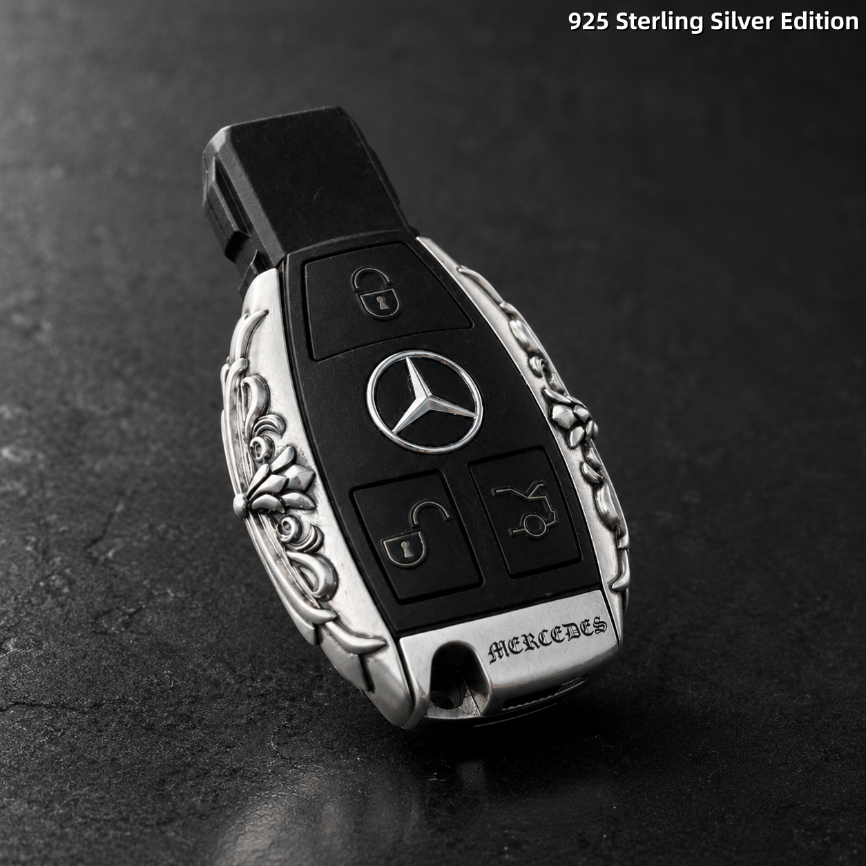 Mercedes-Benz 925 Sterling Silver Key Shell Luxury Handmade Key Cover for GLE GLS S-Class