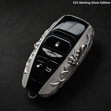 Aston Martin 925 Sterling Silver Key Shell Cover Handcrafted Luxury Car Key Case