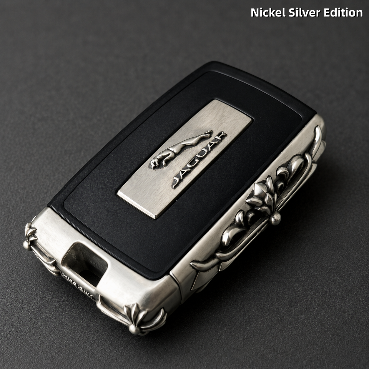 Jaguar Key Fob Cover White Copper Edition Handmade Luxury Metal Key Case