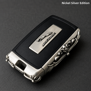 Jaguar Key Fob Cover White Copper Edition Handmade Luxury Metal Key Case