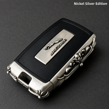 Jaguar Key Fob Cover White Copper Edition Handmade Luxury Metal Key Case
