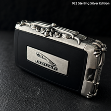 Jaguar 925 Sterling Silver Key Shell Luxury Handcrafted Car Key Cover Ornate Engraved Edition