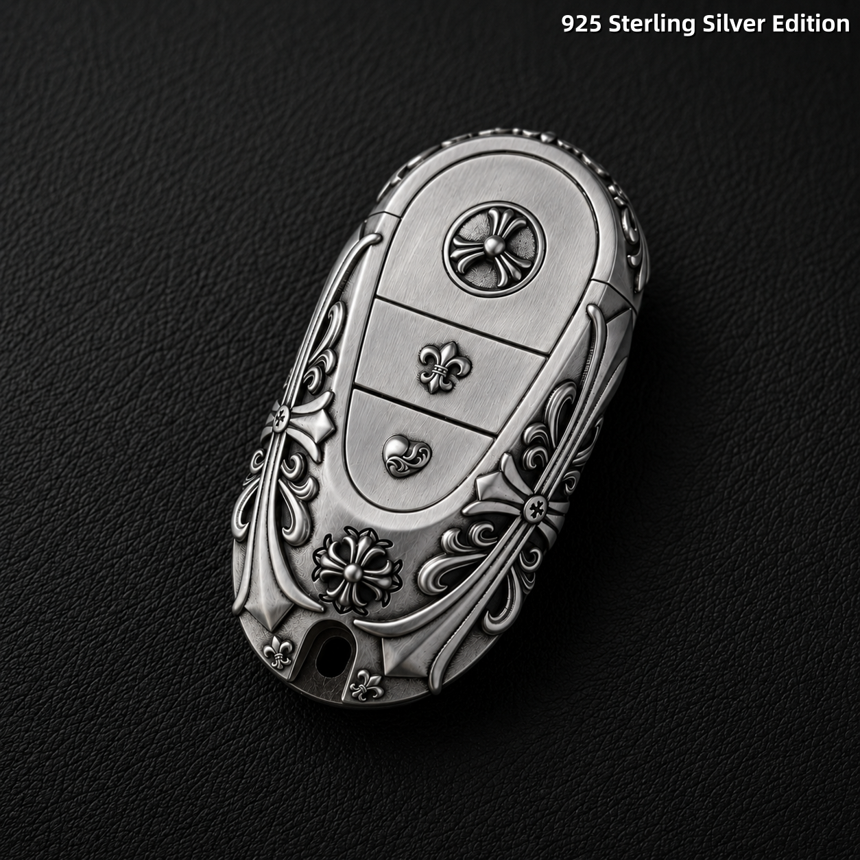 Mercedes-Benz 925 Sterling Silver Key Case Cover Handmade Luxury Car Key Shell for G-Class S-Class E-Class C-Class