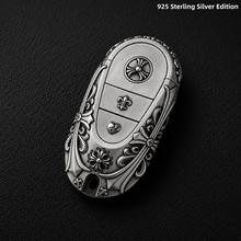 Mercedes-Benz 925 Sterling Silver Key Case Cover Handmade Luxury Car Key Shell for G-Class S-Class E-Class C-Class