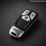 Audi Key Fob Cover 925 Sterling Silver Handcrafted Luxury Edition