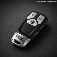 Audi Key Fob Cover 925 Sterling Silver Handcrafted Luxury Edition