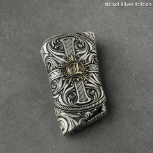 Lexus Luxury Key Case White Copper Edition Handmade Engraved Metal Key Cover