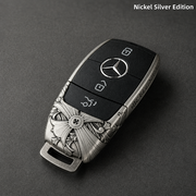 Handcrafted Mercedes-Benz Key Fob Cover | Nickel Silver Art Edition