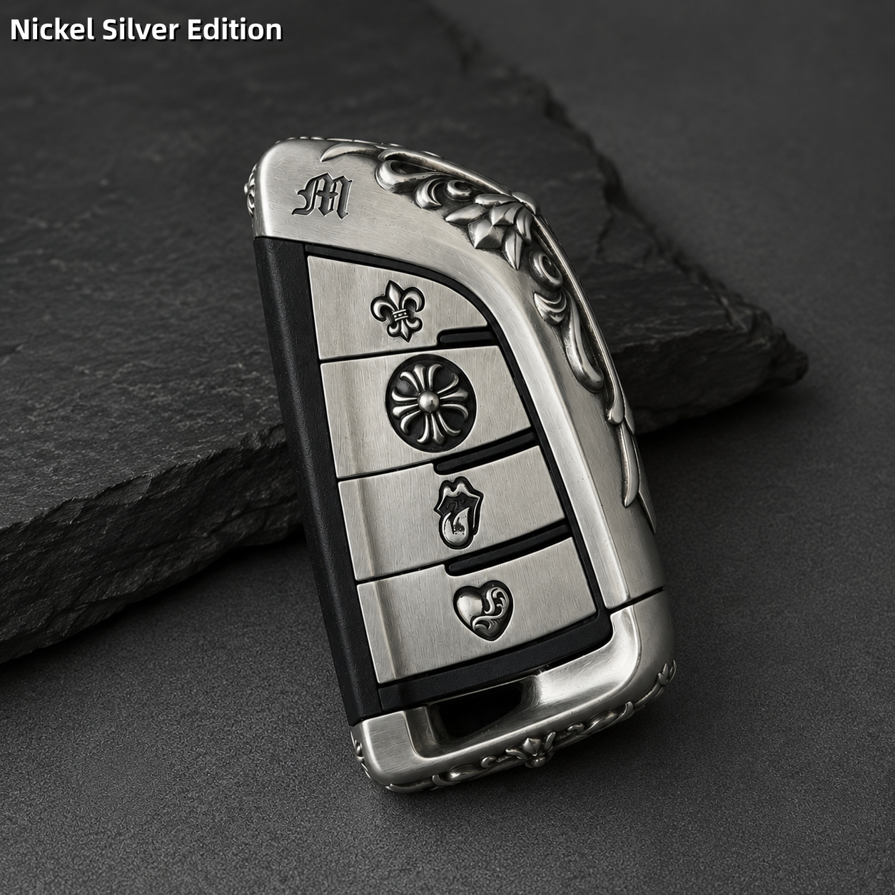 BMW Handcrafted  Blade Key Cover – White Copper Edition | Luxury Metal Key Shell for G Chassis