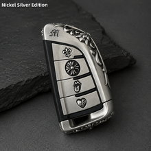 BMW Handcrafted  Blade Key Cover – White Copper Edition | Luxury Metal Key Shell for G Chassis