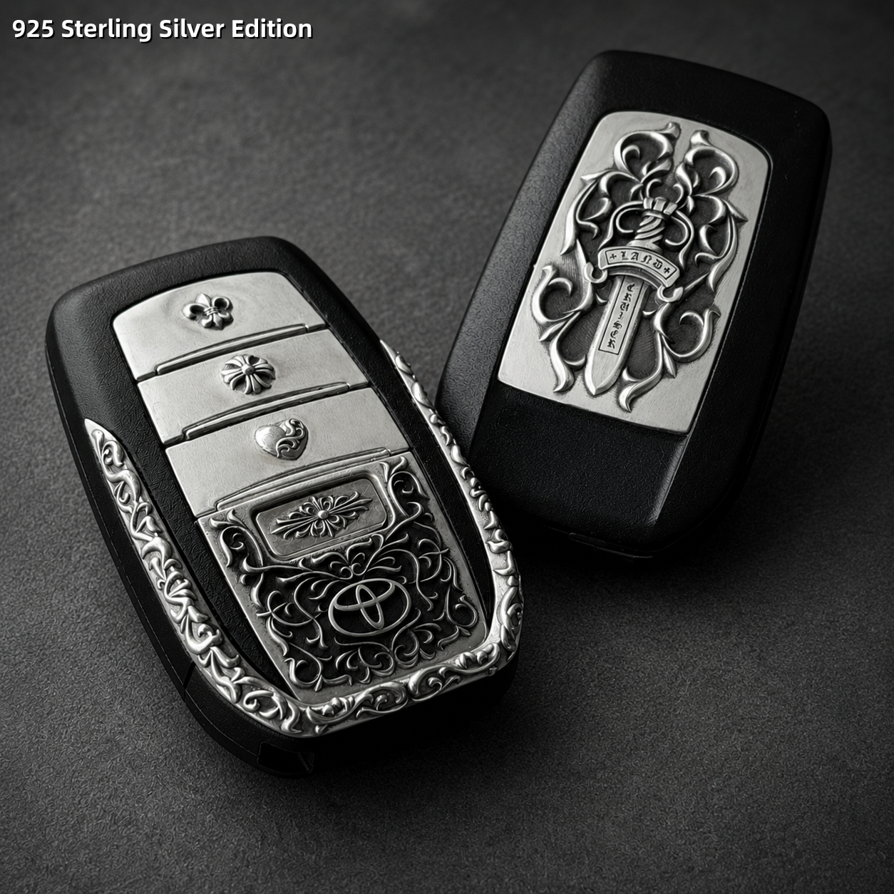 Toyota Land Cruiser 925 Sterling Silver Key Cover | Handcrafted Automotive Art
