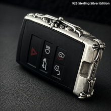 Jaguar 925 Sterling Silver Key Shell Luxury Handcrafted Car Key Cover Ornate Engraved Edition