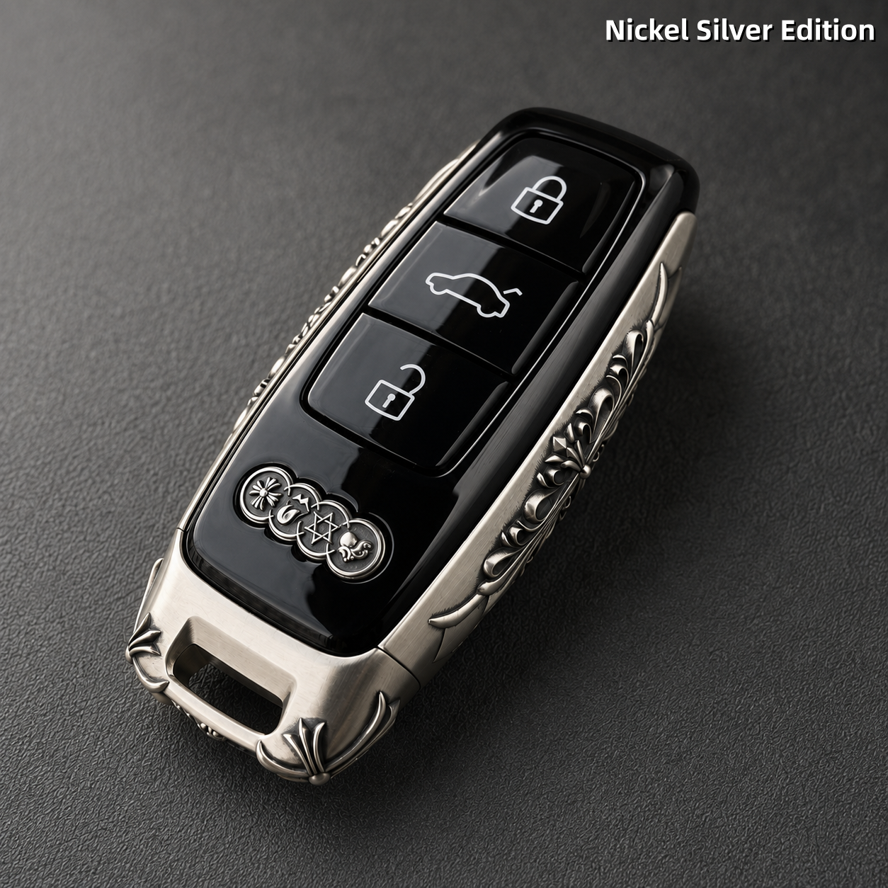 Audi A6L Key Cover White Copper Edition Handmade Luxury Car Key Shell Engraved Metal Case