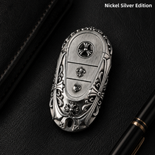 Mercedes-Benz Key Fob Cover Nickel Silver Edition Handmade Luxury Shell for S-Class E-Class G-Class AMG GT Key