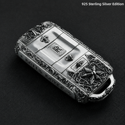 Rolls Royce Key Case 925 Sterling Silver Handmade Luxury Key Cover Engraved Car Key Shell