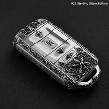 Rolls Royce Key Case 925 Sterling Silver Handmade Luxury Key Cover Engraved Car Key Shell