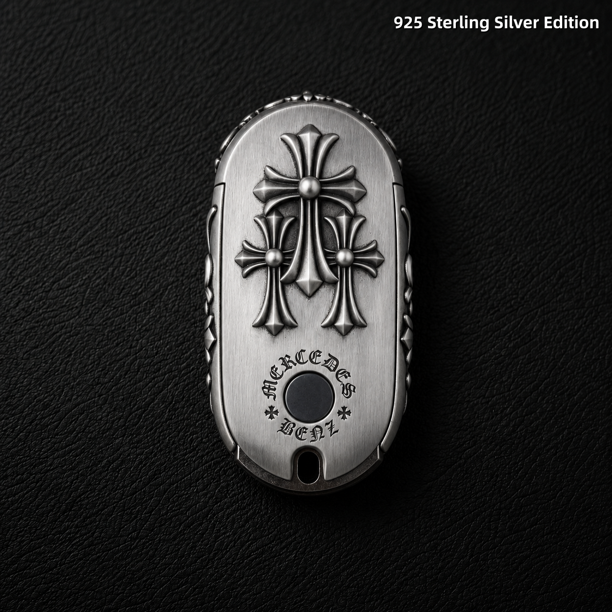 Mercedes-Benz 925 Sterling Silver Key Case Cover Handmade Luxury Car Key Shell for G-Class S-Class E-Class C-Class