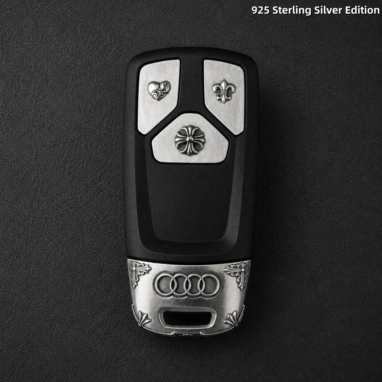 Audi Key Fob Cover 925 Sterling Silver Handcrafted Luxury Edition