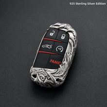 Dodge Challenger 925 Sterling Silver Key Shell Handcrafted Luxury Key Cover