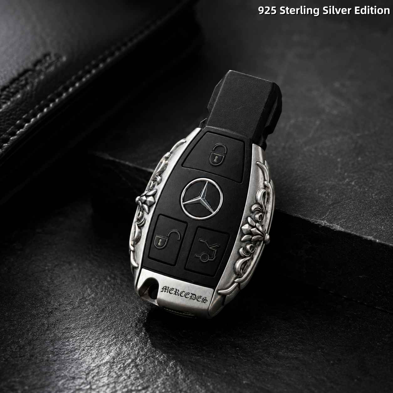 Mercedes-Benz 925 Sterling Silver Key Shell Luxury Handmade Key Cover for GLE GLS S-Class