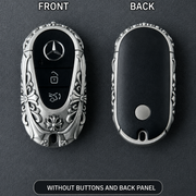 Mercedes-Benz 925 Sterling Silver Key Case Cover Handmade Luxury Car Key Shell for G-Class S-Class E-Class C-Class
