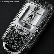 Rolls Royce Key Case 925 Sterling Silver Handmade Luxury Key Cover Engraved Car Key Shell