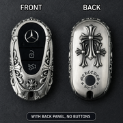 Mercedes-Benz 925 Sterling Silver Key Case Cover Handmade Luxury Car Key Shell for G-Class S-Class E-Class C-Class