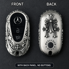 Mercedes-Benz 925 Sterling Silver Key Case Cover Handmade Luxury Car Key Shell for G-Class S-Class E-Class C-Class