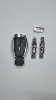 Mercedes-Benz Key Shell White Copper Edition Handmade Engraved Luxury Key Cover for Bentley Style Design