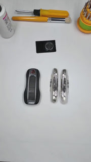 Porsche Panamera Cayenne 911 Taycan Key Fob Cover White Copper Edition Handcrafted Luxury Key Shell