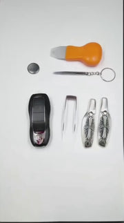 Porsche Macan 718 Key Shell 925 Sterling Silver Edition Handmade Luxury Key Cover for Old Style Insert Key