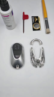 Mercedes-Benz 925 Sterling Silver Key Case Cover Handmade Luxury Car Key Shell for G-Class S-Class E-Class C-Class